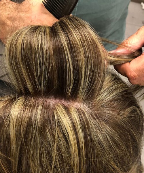 Chocolate-Brown-colour-and-Gold-blonde foils-